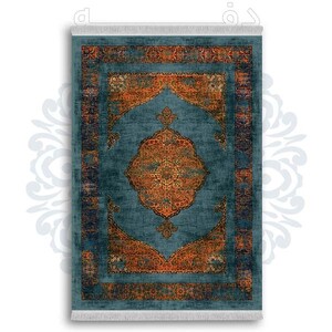 فرشینه از جنس پارچه هازان مخمل ترک طرح سنتی و مدرن برند دفه کد DDSS250