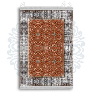 فرشینه از جنس پارچه هازان مخمل ترک طرح سنتی و مدرن برند دفه کد DDSMM134