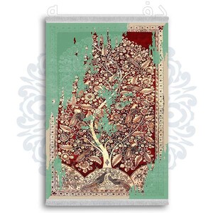 فرشینه از جنس پارچه هازان مخمل ترک طرح سنتی و مدرن برند دفه کد DDSMM173