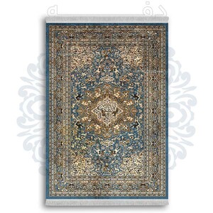 فرشینه از جنس پارچه هازان مخمل ترک طرح سنتی و مدرن برند دفه کد DDSMM195
