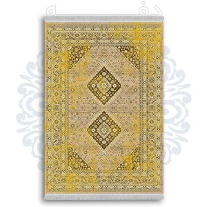 فرشینه از جنس پارچه هازان مخمل ترک طرح سنتی و مدرن برند دفه کد DDSMM258