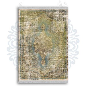 فرشینه از جنس پارچه هازان مخمل ترک طرح سنتی و مدرن برند دفه کد DDSMM295