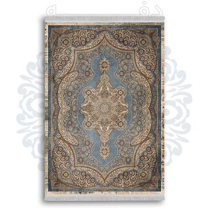 فرشینه از جنس پارچه هازان مخمل ترک طرح سنتی و مدرن برند دفه کد DDSMM296