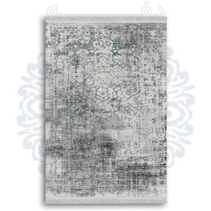 فرشینه از جنس پارچه هازان مخمل ترک طرح سنتی و مدرن برند دفه کد DDSMM329
