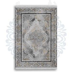 فرشینه از جنس پارچه هازان مخمل ترک طرح سنتی و مدرن برند دفه کد DDSMM377