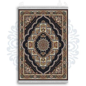 فرشینه از جنس پارچه هازان مخمل ترک طرح سنتی و مدرن برند دفه کد DDSMM379