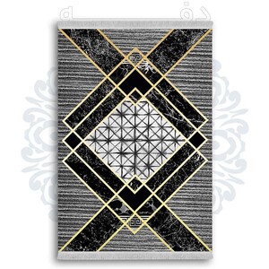 فرشینه از جنس پارچه هازان مخمل ترک طرح سنتی و مدرن برند دفه کد DDSMM441