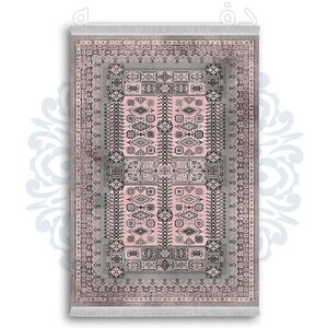 فرشینه از جنس پارچه هازان مخمل ترک طرح سنتی و مدرن برند دفه کد DDSMM451