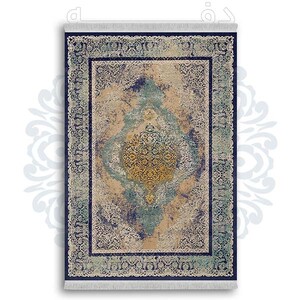 فرشینه از جنس پارچه هازان مخمل ترک طرح سنتی و مدرن برند دفه کد DDSMM472