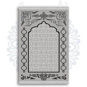 فرشینه از جنس پارچه هازان مخمل ترک طرح سجاده برند دفه کد DSJ 29