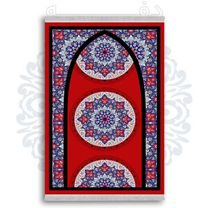 فرشینه از جنس پارچه هازان مخمل ترک طرح سجاده برند دفه کد DSJ 68
