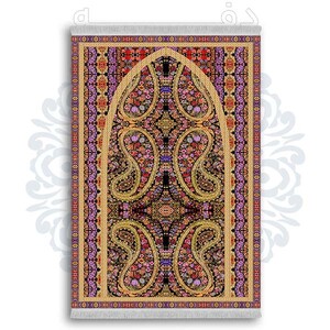فرشینه از جنس پارچه هازان مخمل ترک طرح سجاده برند دفه کد DSJ 70