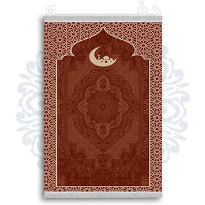 فرشینه از جنس پارچه هازان مخمل ترک طرح سجاده برند دفه کد DSJ 74