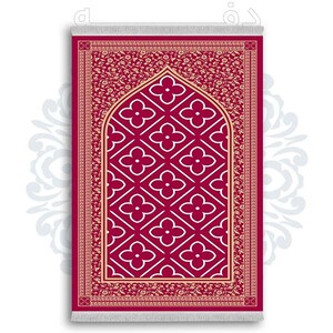فرشینه از جنس پارچه هازان مخمل ترک طرح سجاده برند دفه کد DSJ 92