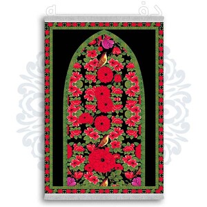 فرشینه از جنس پارچه هازان مخمل ترک طرح سجاده برند دفه کد DSJ 96