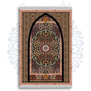 فرشینه از جنس پارچه هازان مخمل ترک طرح سجاده برند دفه کد DSJ 97