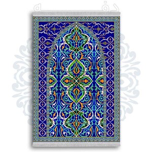 فرشینه از جنس پارچه هازان مخمل ترک طرح سجاده برند دفه کد DSJ 101