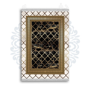 *جدید* فرشینه از جنس پارچه شانل مخمل ترک طرح فانتزی برند دفه کد 124