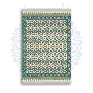 *جدید* فرشینه از جنس پارچه شانل مخمل ترک طرح فانتزی برند دفه کد 528