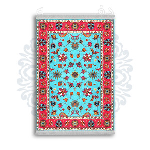 *جدید* فرشینه از جنس پارچه شانل مخمل ترک طرح فانتزی برند دفه کد 563