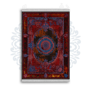 *جدید* فرشینه از جنس پارچه شانل مخمل ترک طرح فانتزی برند دفه کد 987