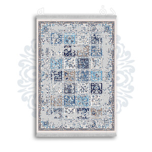 *جدید* فرشینه از جنس پارچه شانل مخمل ترک طرح فانتزی برند دفه کد 1154