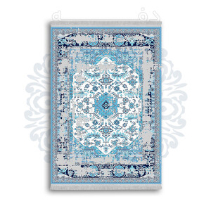 *جدید* فرشینه از جنس پارچه شانل مخمل ترک طرح فانتزی برند دفه کد 1155