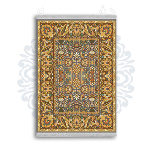 *جدید* فرشینه از جنس پارچه شانل مخمل ترک طرح فانتزی برند دفه کد 1290