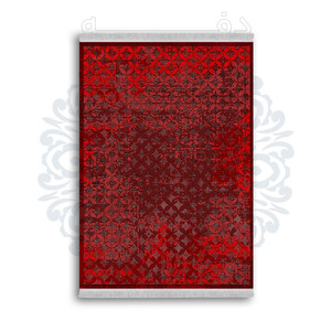 *جدید* فرشینه از جنس پارچه شانل مخمل ترک طرح فانتزی برند دفه کد 1378