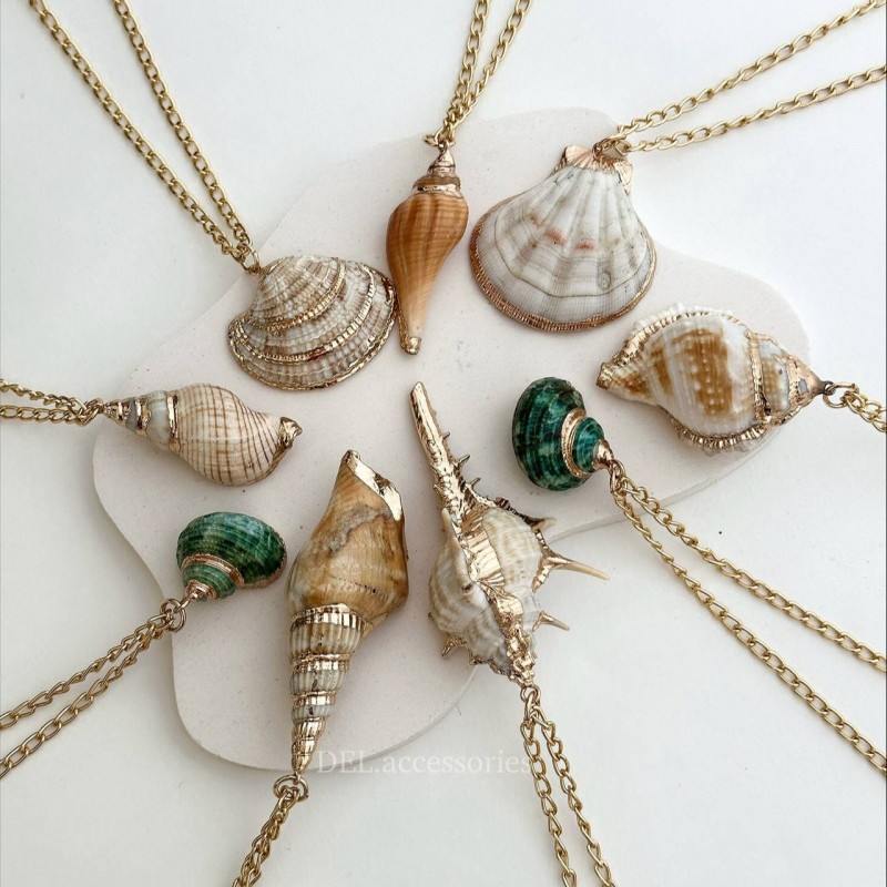 گردنبند صدف طبیعی استیل اصل