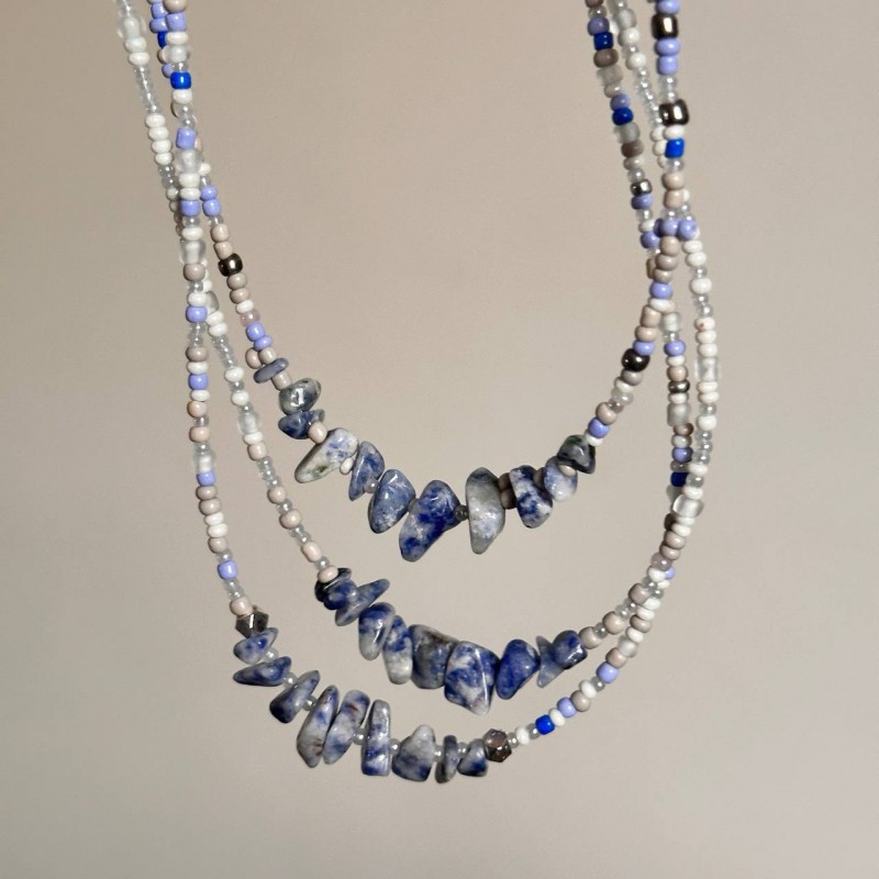 گردنبند سنگ لاجورد طبیعی