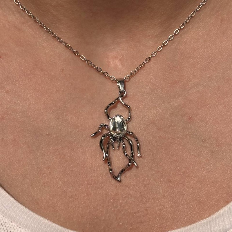 گردنبند عنکبوتی استیل رنگ ثابت