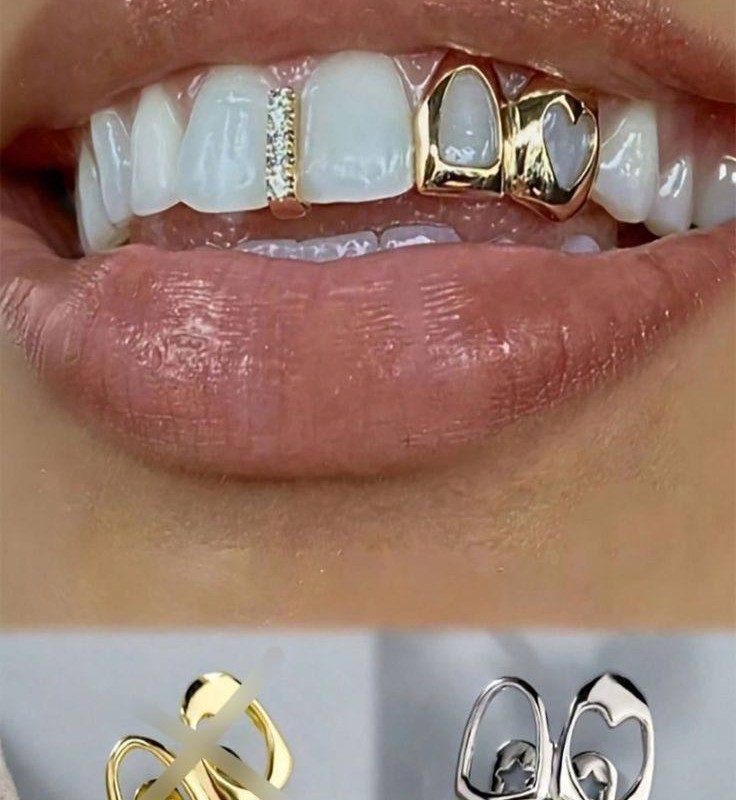 گیریلز دندان استیل مدل قلبی