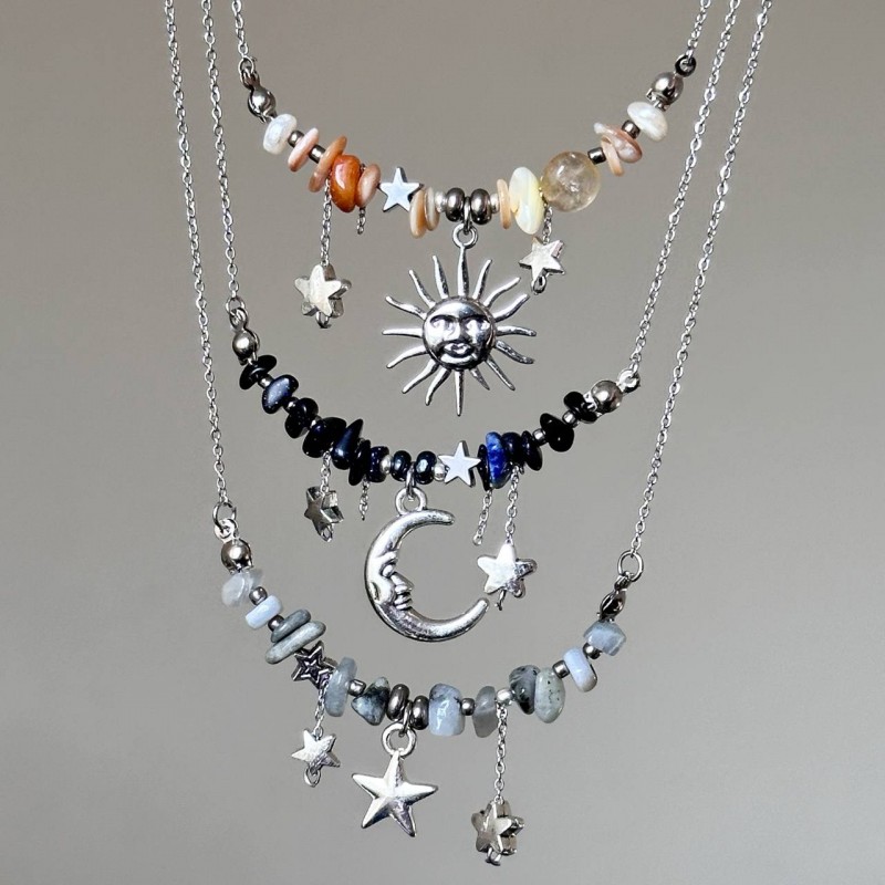 ست کاپل سنگ طبیعی ماه و خورشید و ستاره