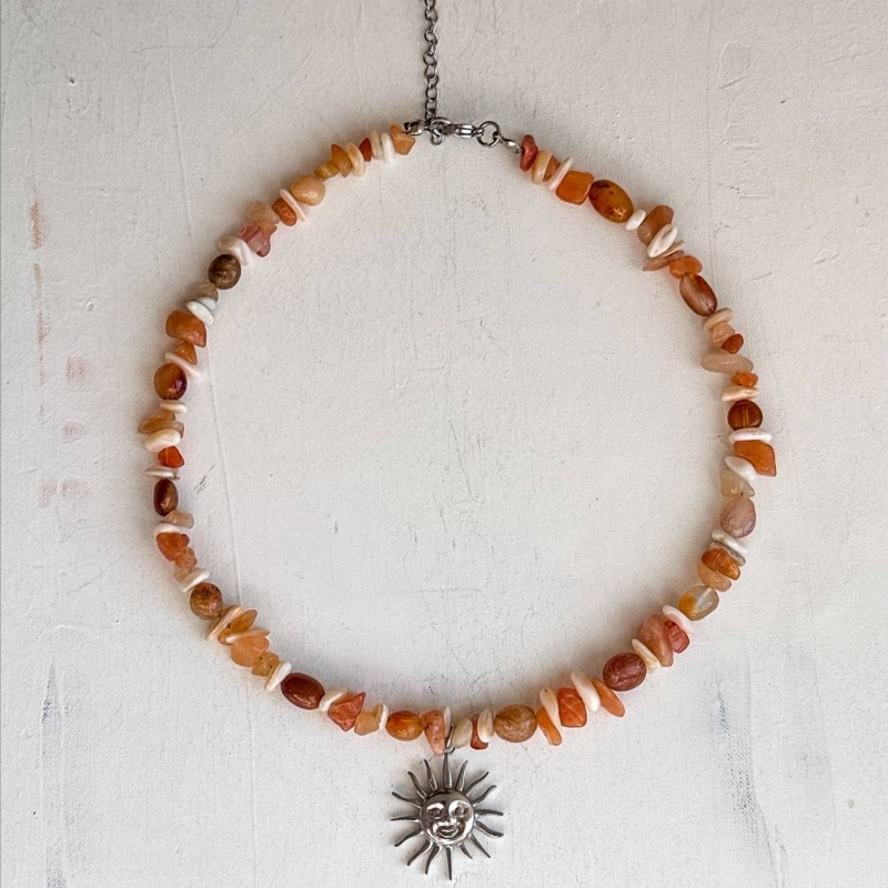 گردنبند تمام سنگ پرحجم خورشید