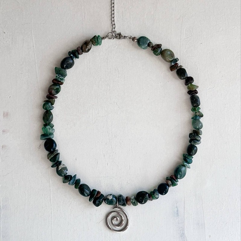 گردنبند تمام سنگ اسپیرال