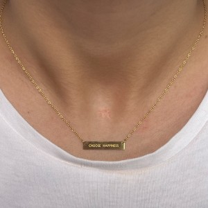 گردنبند استیل ابکاری طلا برند تاش