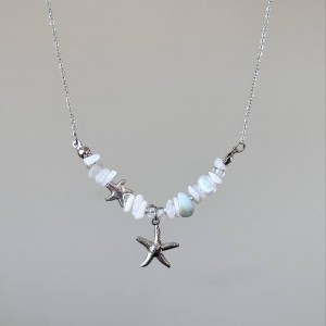 گردنبند سنگ طبیعی ساحل