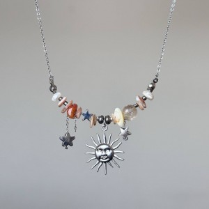 ست کاپل سنگ طبیعی ماه و خورشید و ستاره