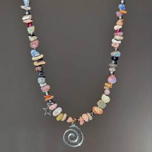 گردنبند اسپیرال تمام سنگ