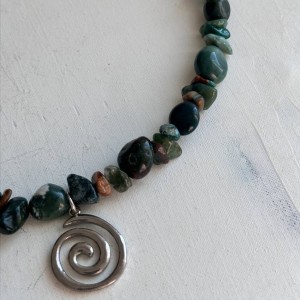 گردنبند تمام سنگ اسپیرال