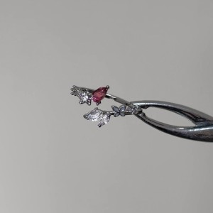 انگشتر آبکاری نقره گل