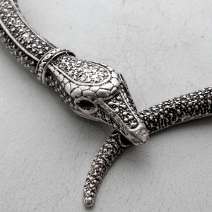 گردنبند مار قلم کاری