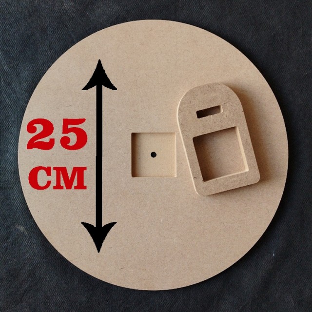 ساعت قطر 25 سانت دایره گرد ضخامت 8 میل  (خام)