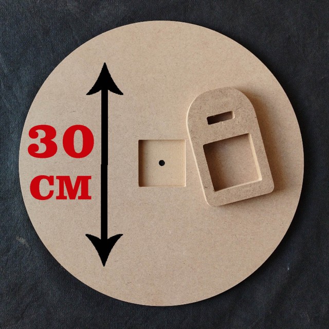 ساعت قطر 30 سانت دایره گرد ضخامت 8 میل  (خام)