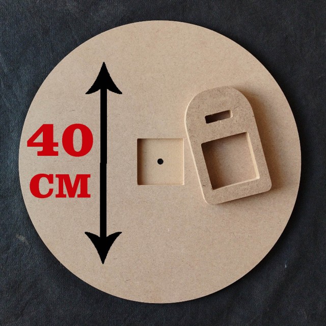 ساعت قطر 40 سانت دایره گرد ضخامت 8 میل  (خام)