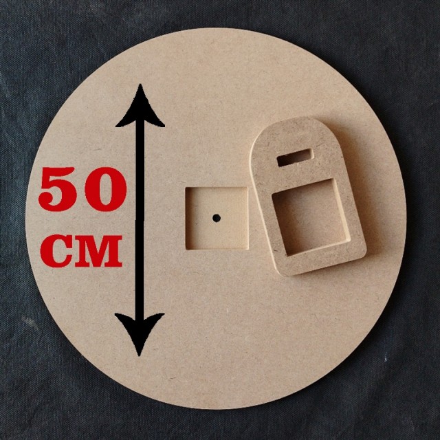 ساعت قطر 50 سانت دایره گرد ضخامت 8 میل  (خام)