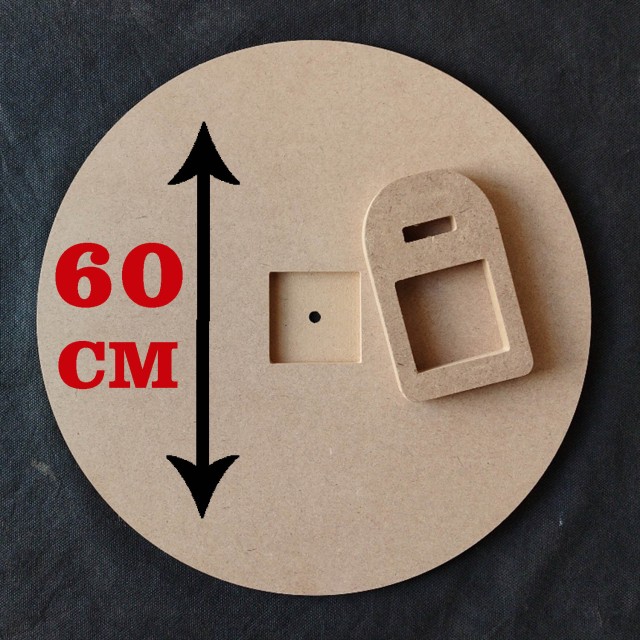 ساعت قطر 60 سانت دایره گرد ضخامت 8 میل  (خام)