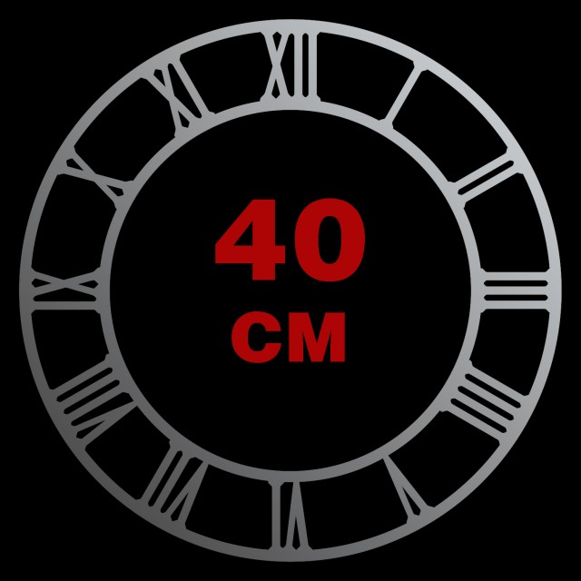 رینگ اعداد یونانی نقره ای 40 سانت