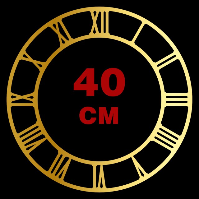 رینگ اعداد یونانی طلایی 40 سانت